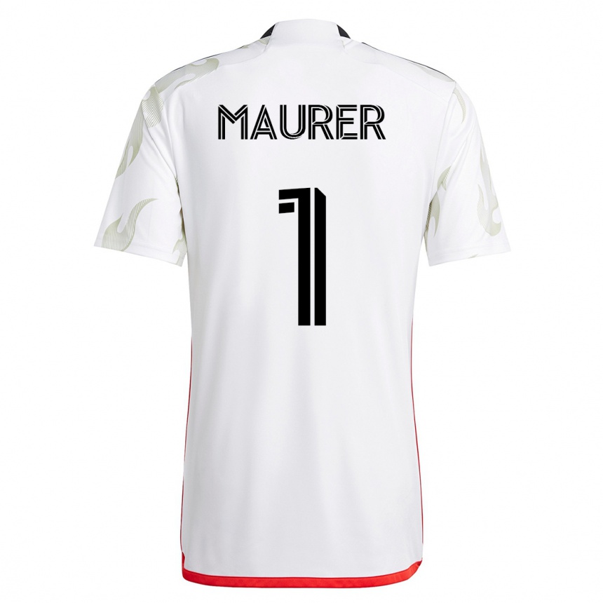 Vyrai Jimmy Maurer #1 Baltas Išvykos Marškinėliai 2023/24 T-Shirt