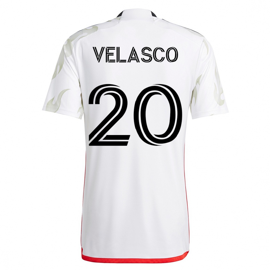 Vyrai Alan Velasco #20 Baltas Išvykos Marškinėliai 2023/24 T-Shirt