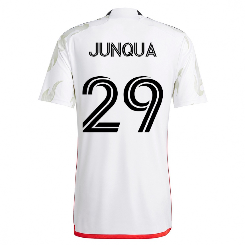 Vyrai Sam Junqua #29 Baltas Išvykos Marškinėliai 2023/24 T-Shirt