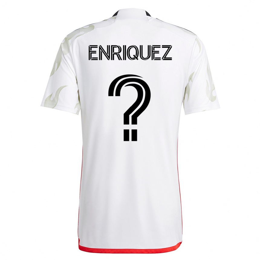 Vyrai Fabian Enriquez #0 Baltas Išvykos Marškinėliai 2023/24 T-Shirt