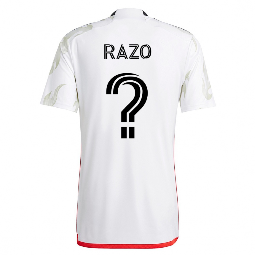 Vyrai Edgar Razo #0 Baltas Išvykos Marškinėliai 2023/24 T-Shirt
