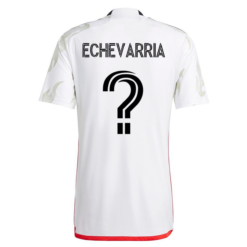 Vyrai Diego Echevarria #0 Baltas Išvykos Marškinėliai 2023/24 T-Shirt