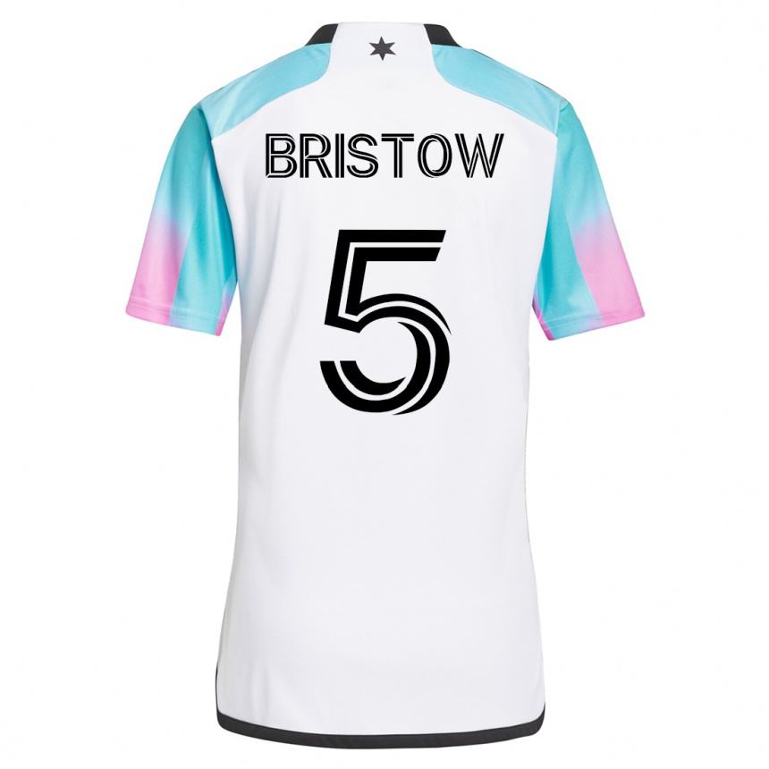 Vyrai Ethan Bristow #5 Baltas Išvykos Marškinėliai 2023/24 T-Shirt