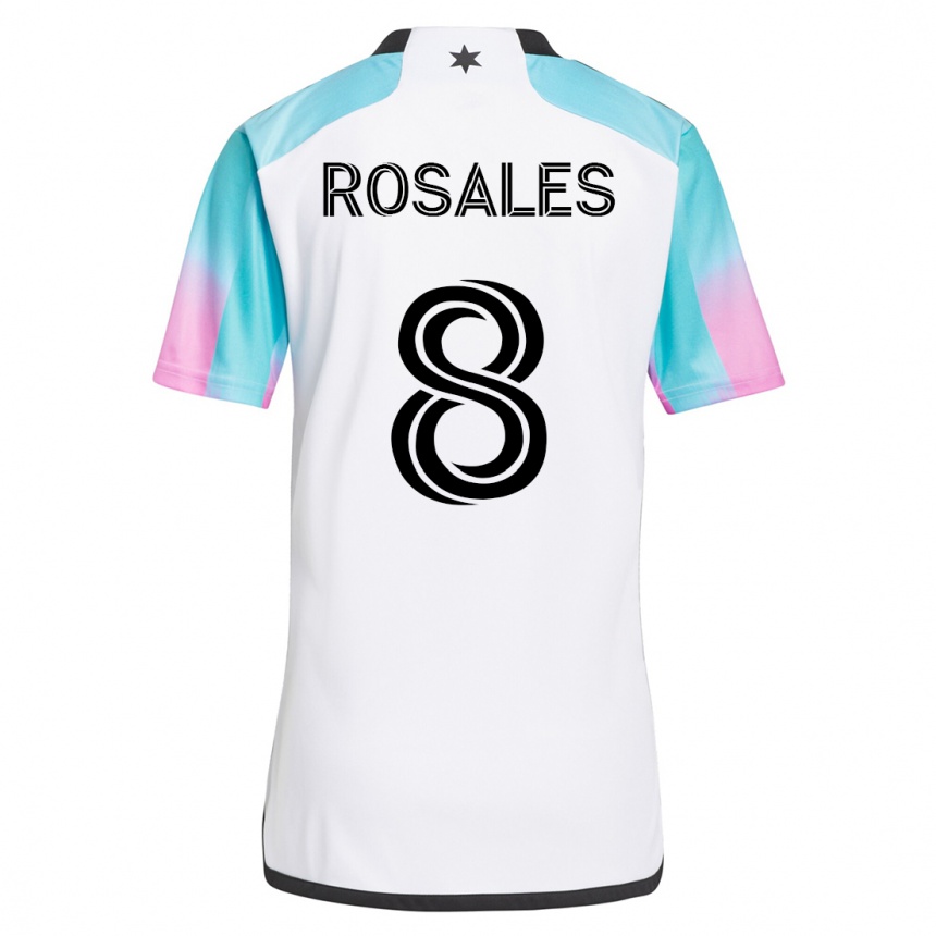 Vyrai Joseph Rosales #8 Baltas Išvykos Marškinėliai 2023/24 T-Shirt