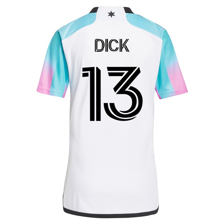 Vyrai Eric Dick #13 Baltas Išvykos Marškinėliai 2023/24 T-Shirt