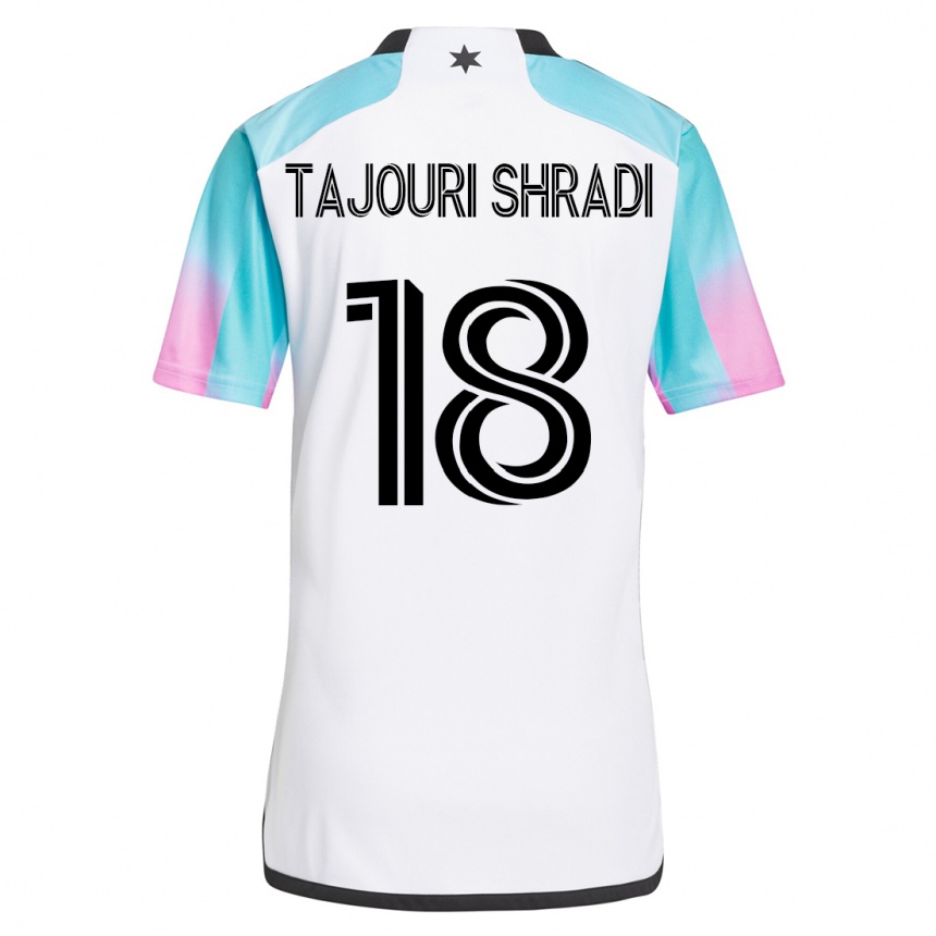 Vyrai Ismael Tajouri-Shradi #18 Baltas Išvykos Marškinėliai 2023/24 T-Shirt