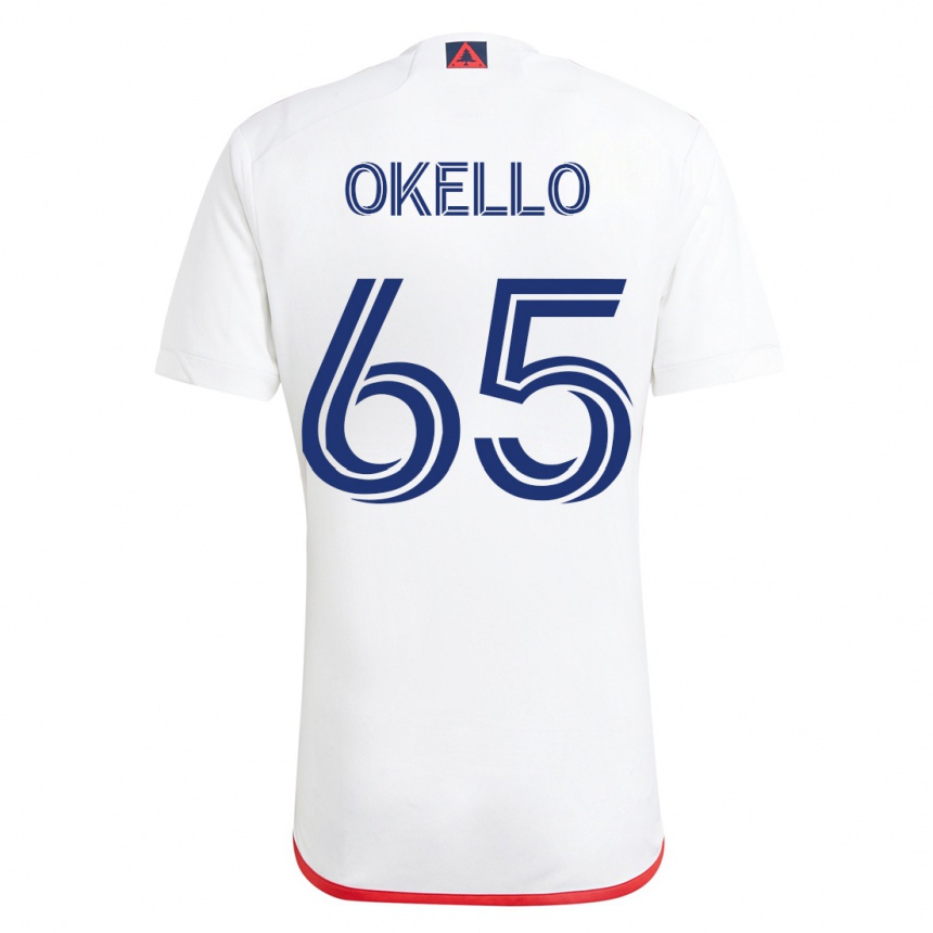 Vyrai Noble Okello #65 Balta Raudona Išvykos Marškinėliai 2023/24 T-Shirt