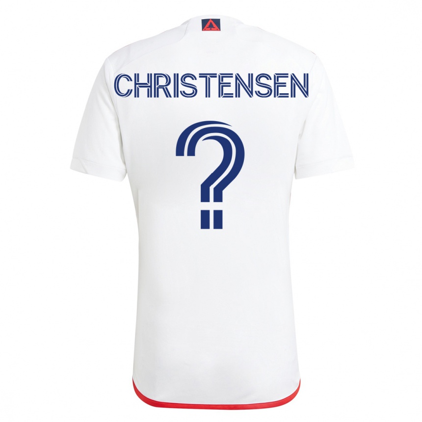 Vyrai Kevin Christensen #0 Balta Raudona Išvykos Marškinėliai 2023/24 T-Shirt