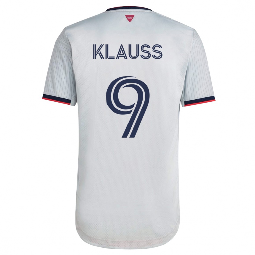 Vyrai João Klauss #9 Baltas Išvykos Marškinėliai 2023/24 T-Shirt