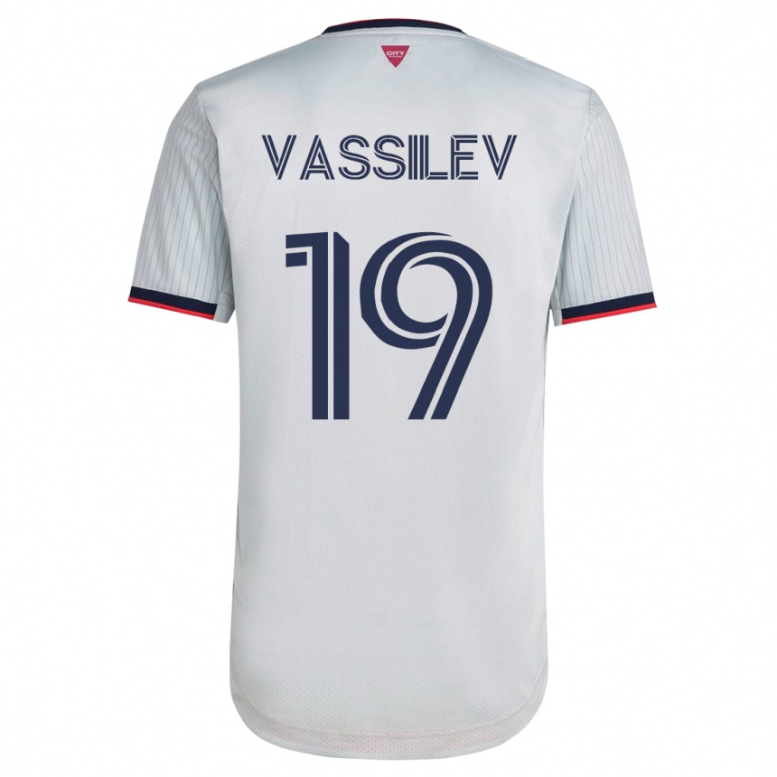 Vyrai Indiana Vassilev #19 Baltas Išvykos Marškinėliai 2023/24 T-Shirt