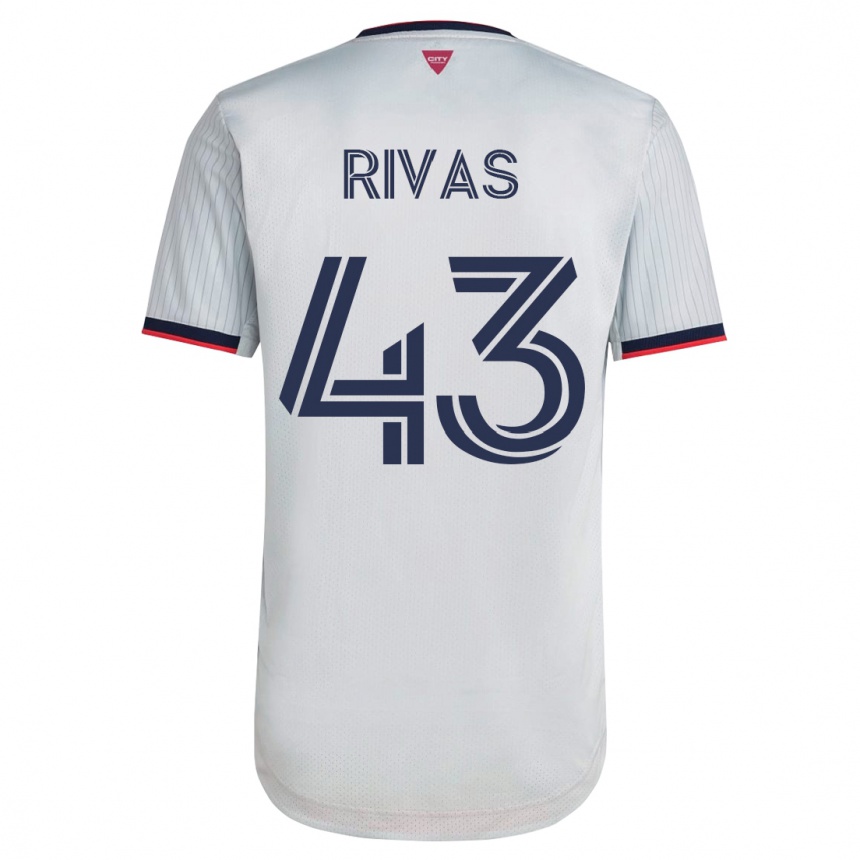 Vyrai Sergio Rivas #43 Baltas Išvykos Marškinėliai 2023/24 T-Shirt