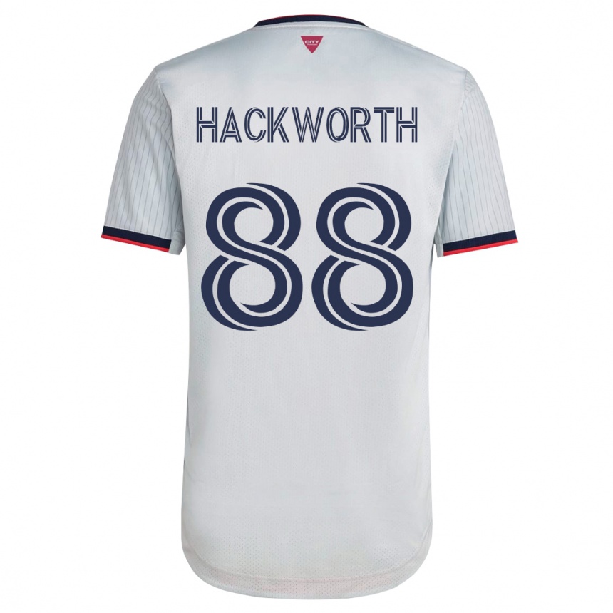 Vyrai Larsen Hackworth #88 Baltas Išvykos Marškinėliai 2023/24 T-Shirt