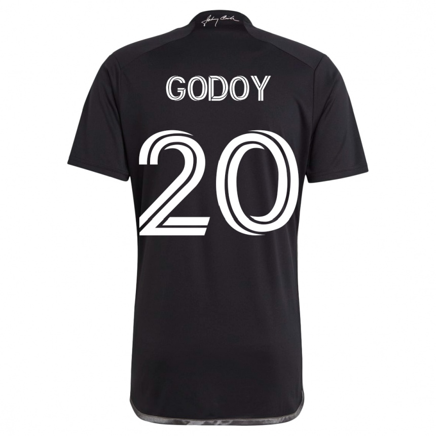 Vyrai Aníbal Godoy #20 Juoda Išvykos Marškinėliai 2023/24 T-Shirt