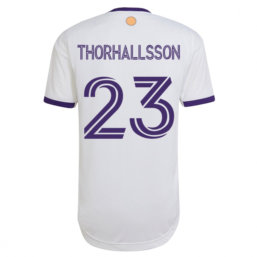 Vyrai Dagur Dan Thórhallsson #23 Baltas Išvykos Marškinėliai 2023/24 T-Shirt