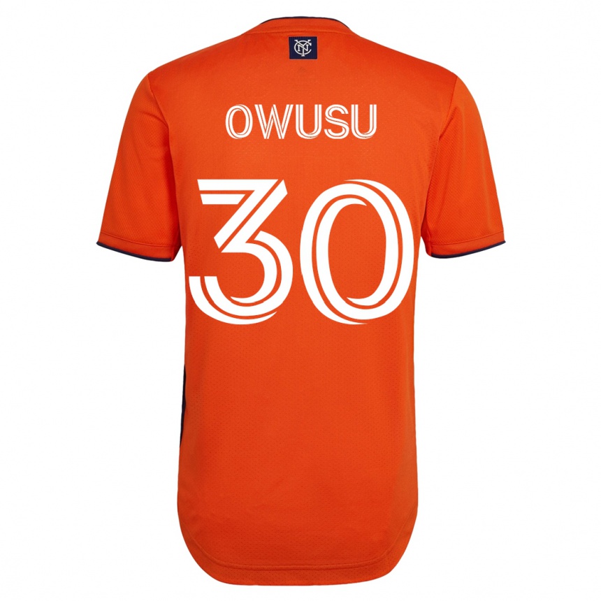 Vyrai Samuel Owusu #30 Juoda Išvykos Marškinėliai 2023/24 T-Shirt
