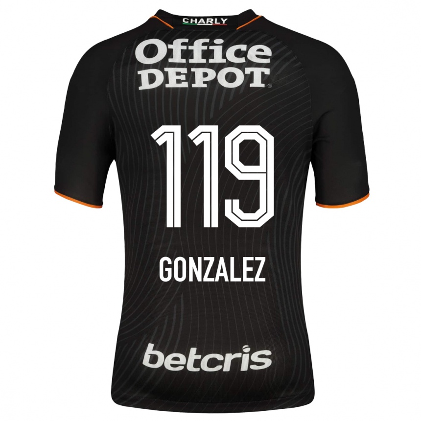 Vyrai Juan González #119 Juoda Išvykos Marškinėliai 2023/24 T-Shirt