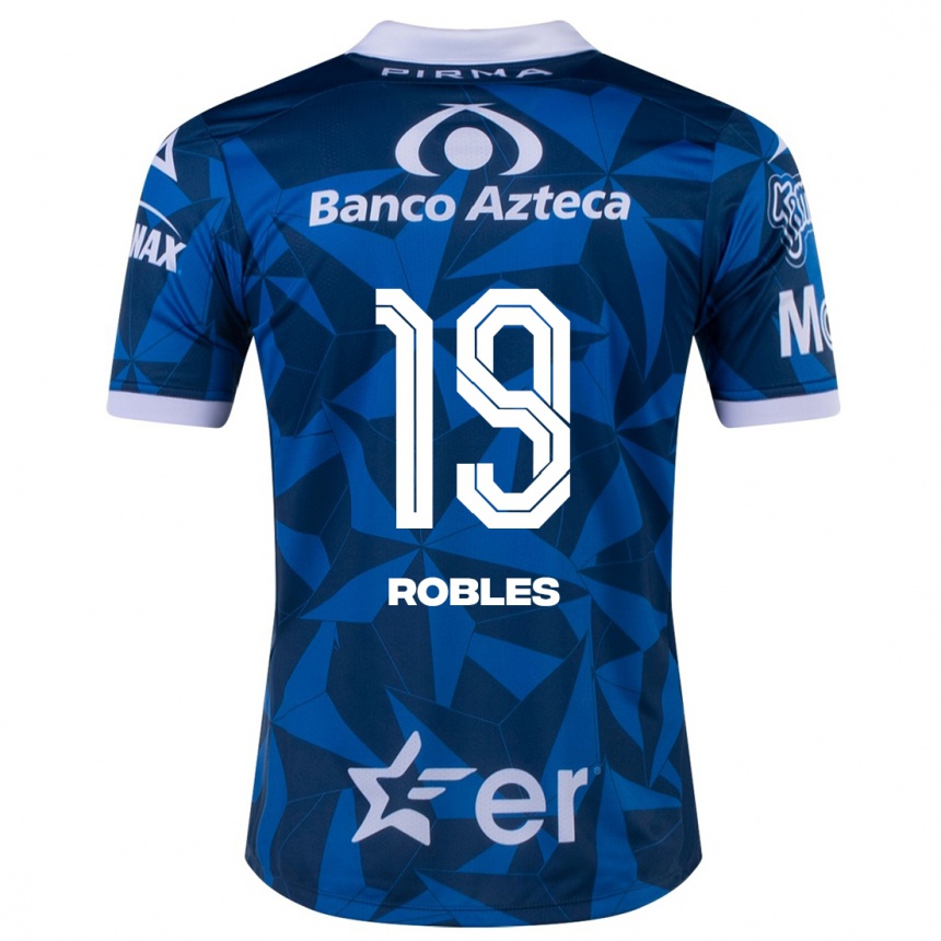 Vyrai Ángel Robles #19 Mėlyna Išvykos Marškinėliai 2023/24 T-Shirt