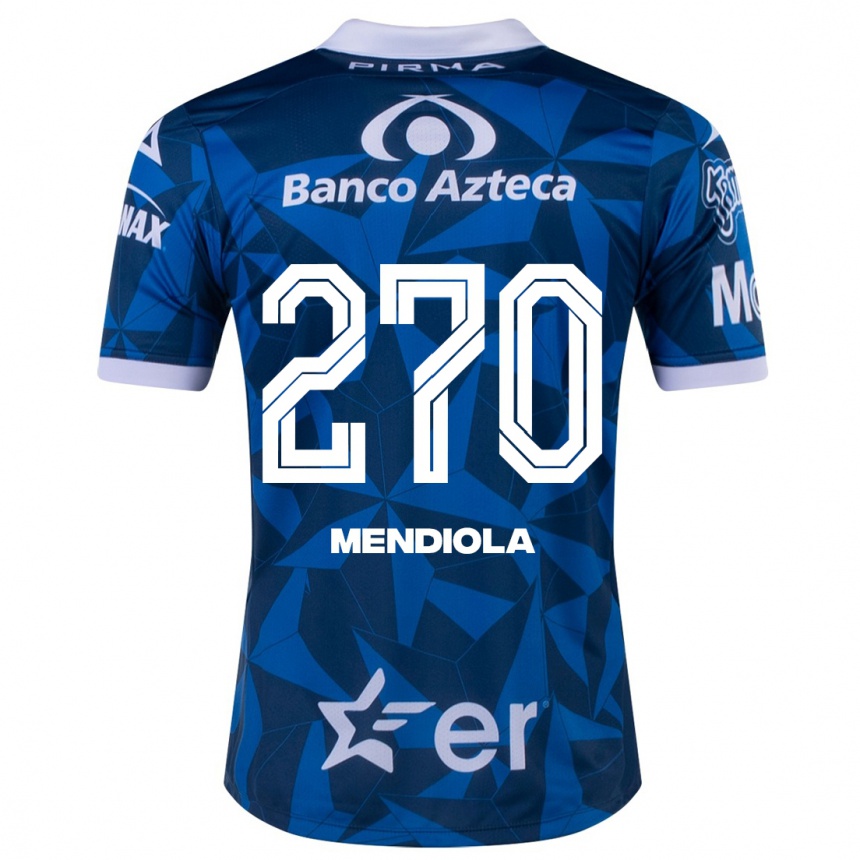 Vyrai Carlos Mendiola #270 Mėlyna Išvykos Marškinėliai 2023/24 T-Shirt
