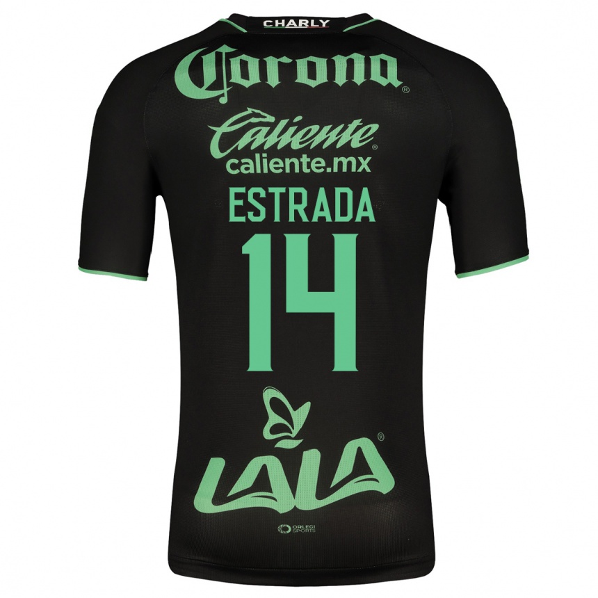 Vyrai Katia Estrada #14 Juoda Išvykos Marškinėliai 2023/24 T-Shirt