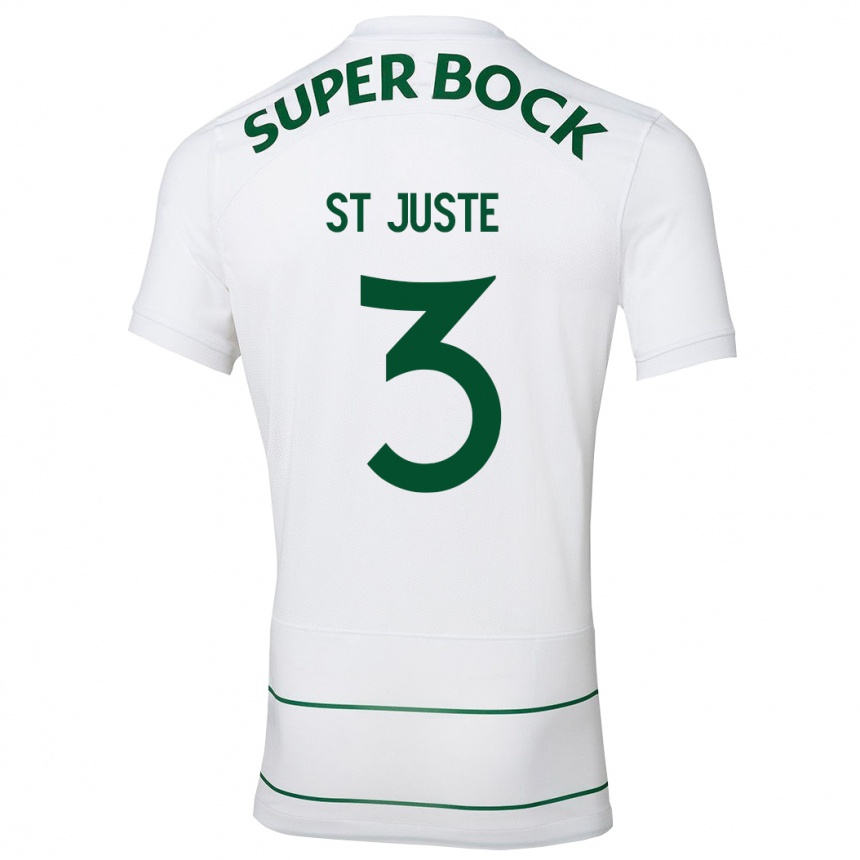 Vyrai Jerry St. Juste #3 Baltas Išvykos Marškinėliai 2023/24 T-Shirt