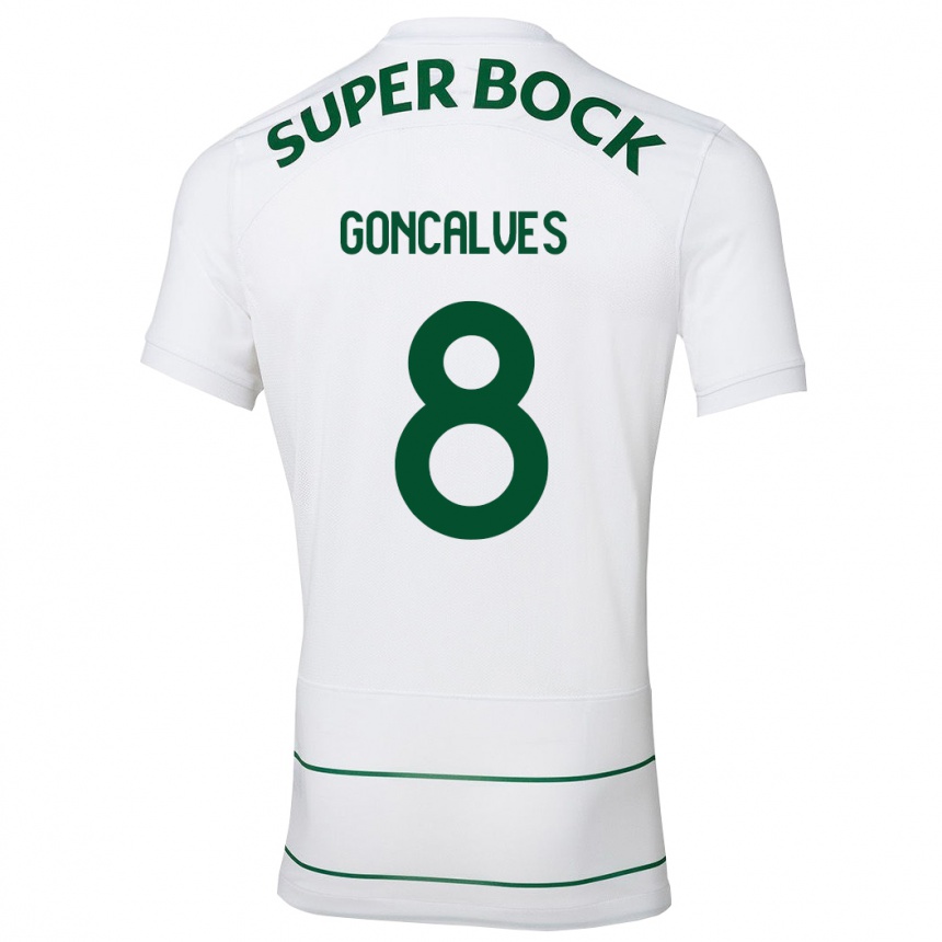 Vyrai Pedro Gonçalves #8 Baltas Išvykos Marškinėliai 2023/24 T-Shirt