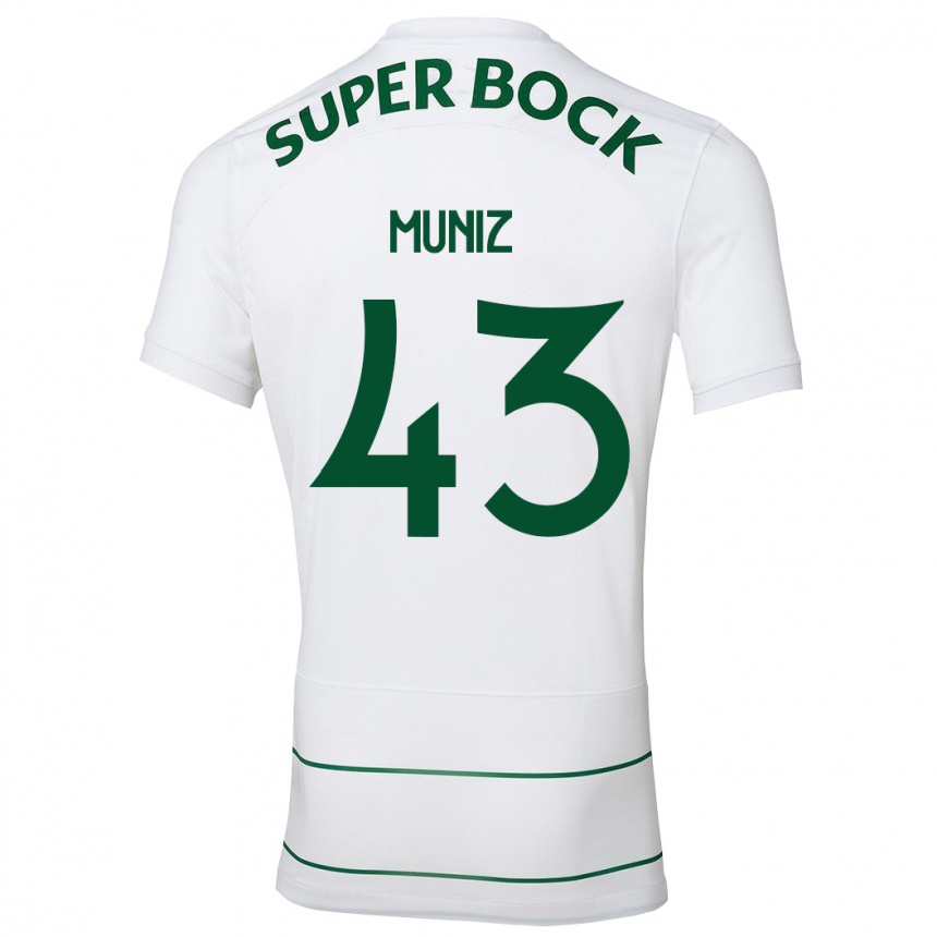 Vyrai João Muniz #43 Baltas Išvykos Marškinėliai 2023/24 T-Shirt