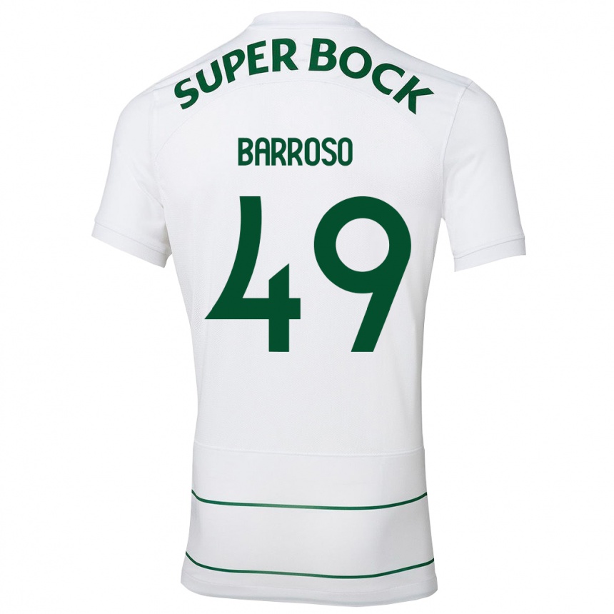 Vyrai Leonardo Barroso #49 Baltas Išvykos Marškinėliai 2023/24 T-Shirt