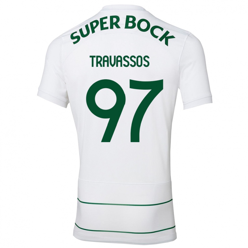 Vyrai Travassos #97 Baltas Išvykos Marškinėliai 2023/24 T-Shirt