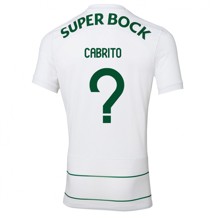 Vyrai Rodrigo Cabrito #0 Baltas Išvykos Marškinėliai 2023/24 T-Shirt