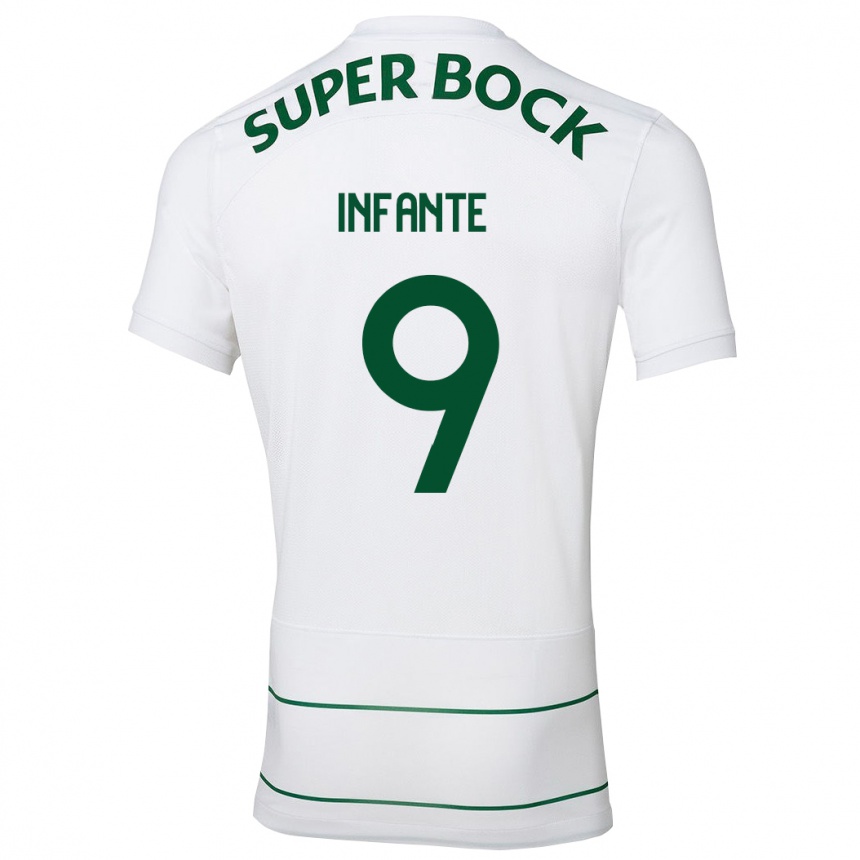 Vyrai João Infante #9 Baltas Išvykos Marškinėliai 2023/24 T-Shirt