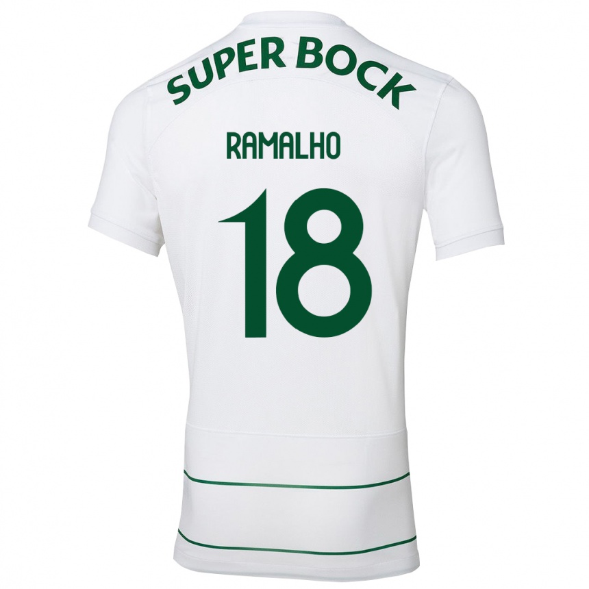 Vyrai Inês Filipa Ramalho Gonçalves #18 Baltas Išvykos Marškinėliai 2023/24 T-Shirt