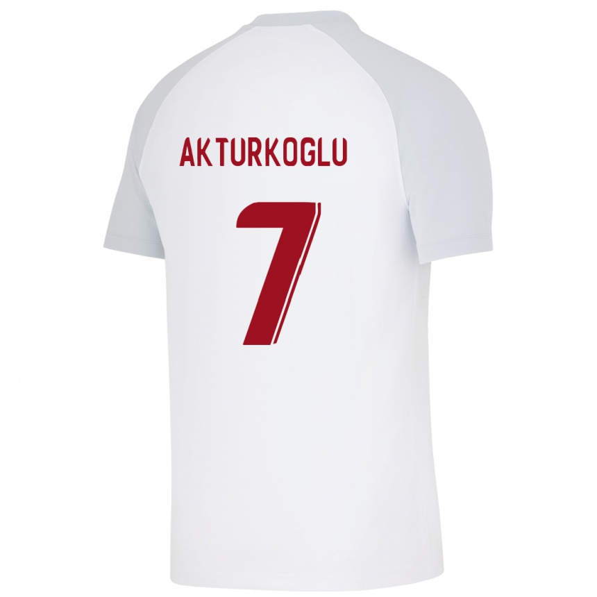 Vyrai Kerem Aktürkoğlu #7 Baltas Išvykos Marškinėliai 2023/24 T-Shirt