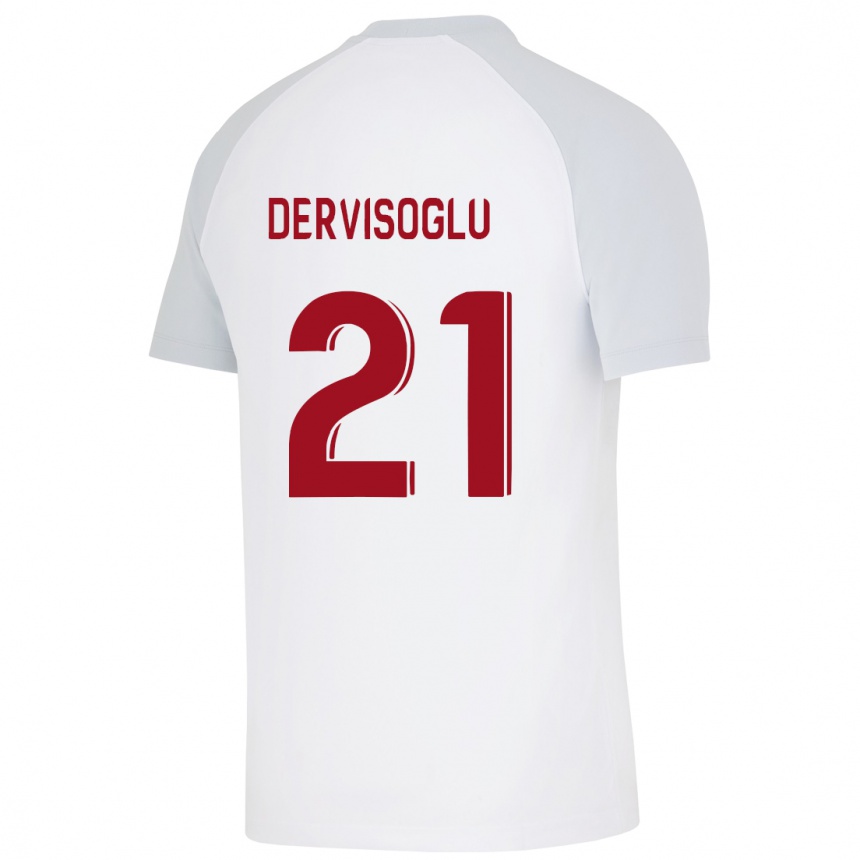 Vyrai Halil Dervişoğlu #21 Baltas Išvykos Marškinėliai 2023/24 T-Shirt