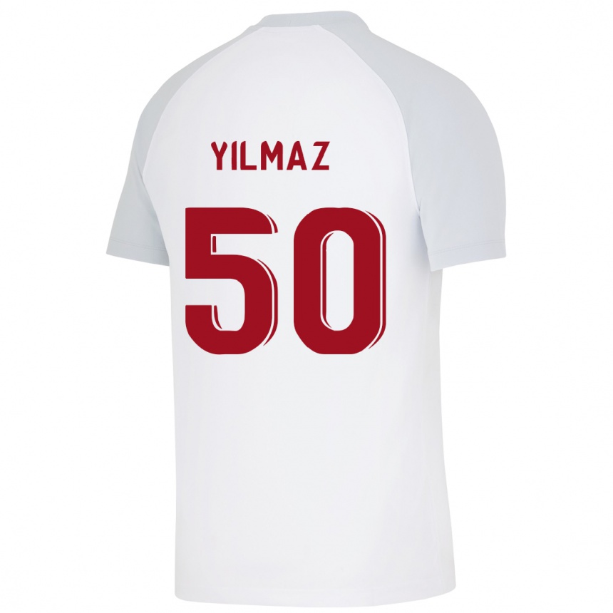 Vyrai Jankat Yılmaz #50 Baltas Išvykos Marškinėliai 2023/24 T-Shirt