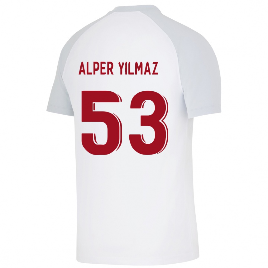 Vyrai Barış Alper Yılmaz #53 Baltas Išvykos Marškinėliai 2023/24 T-Shirt