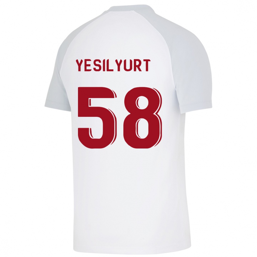 Vyrai Ali Yeşilyurt #58 Baltas Išvykos Marškinėliai 2023/24 T-Shirt