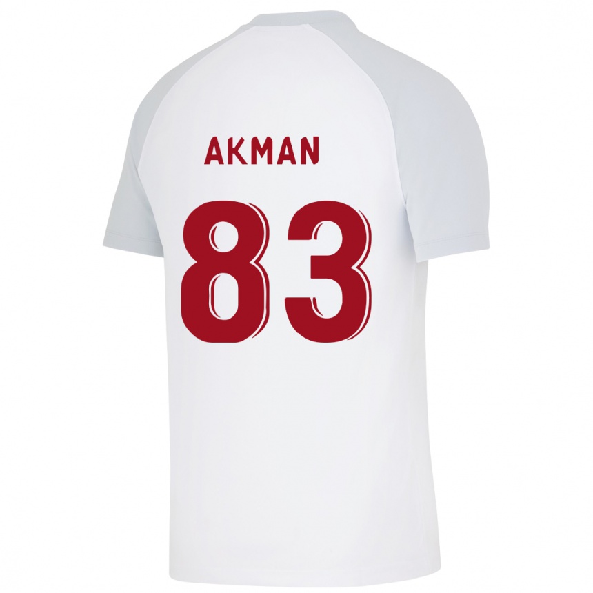 Vyrai Efe Akman #83 Baltas Išvykos Marškinėliai 2023/24 T-Shirt