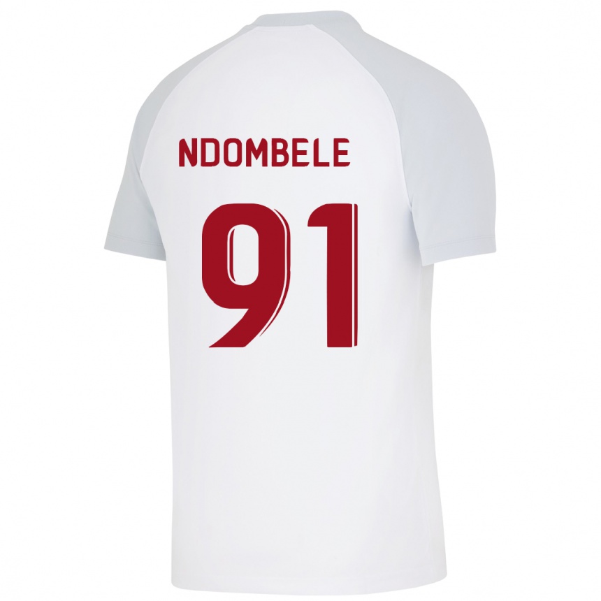 Vyrai Tanguy Ndombele #91 Baltas Išvykos Marškinėliai 2023/24 T-Shirt