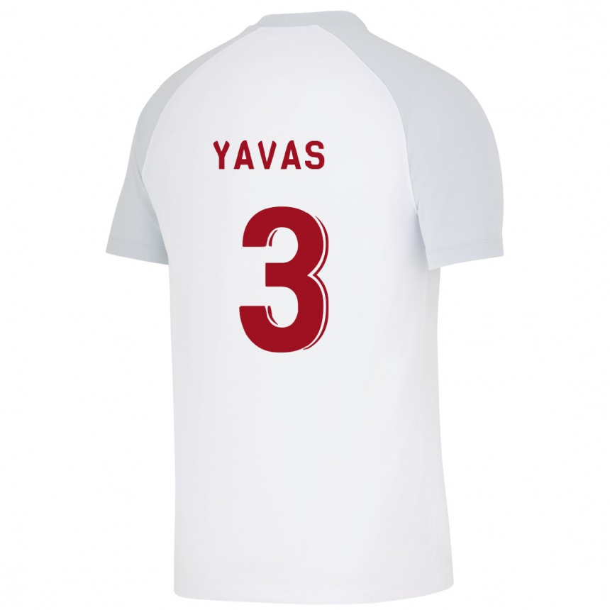 Vyrai Arda Yavas #3 Baltas Išvykos Marškinėliai 2023/24 T-Shirt