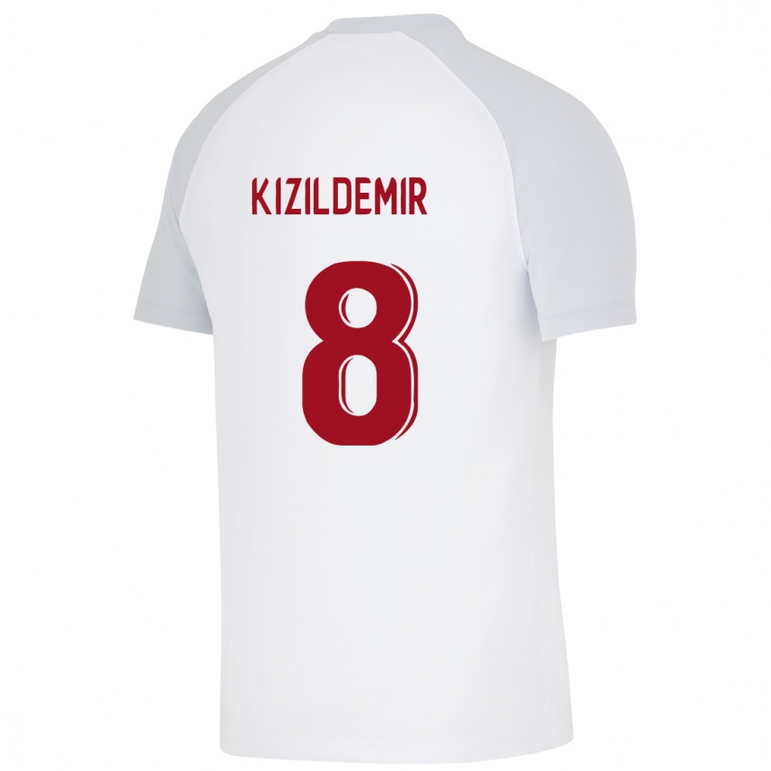 Vyrai Berk Kizildemir #8 Baltas Išvykos Marškinėliai 2023/24 T-Shirt