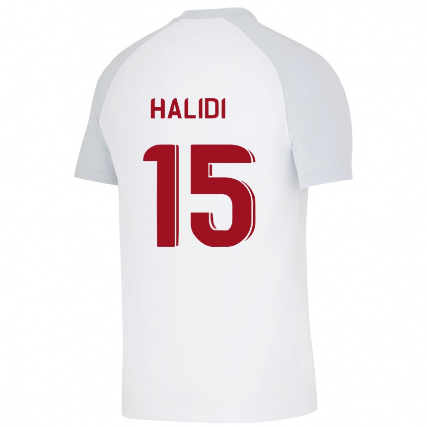 Vyrai Isa Halidi #15 Baltas Išvykos Marškinėliai 2023/24 T-Shirt