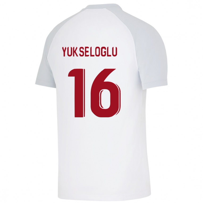 Vyrai Ayaz Yükseloğlu #16 Baltas Išvykos Marškinėliai 2023/24 T-Shirt