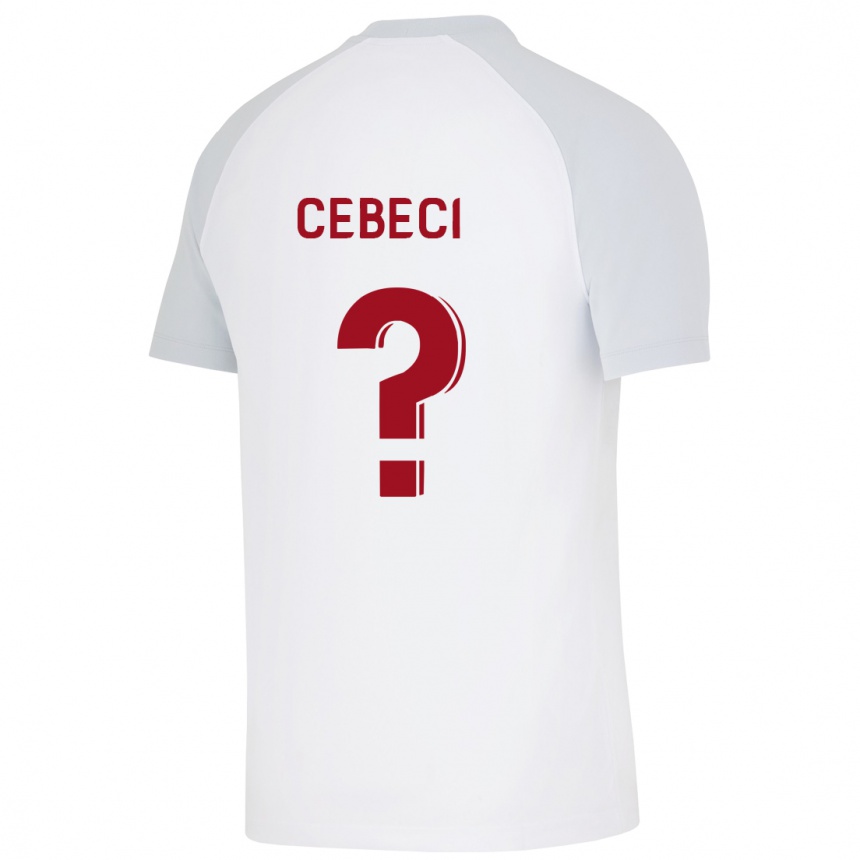 Vyrai Taha Recep Cebeci #0 Baltas Išvykos Marškinėliai 2023/24 T-Shirt