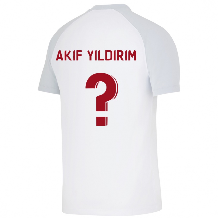 Vyrai Mehmet Akif Yıldırım #0 Baltas Išvykos Marškinėliai 2023/24 T-Shirt