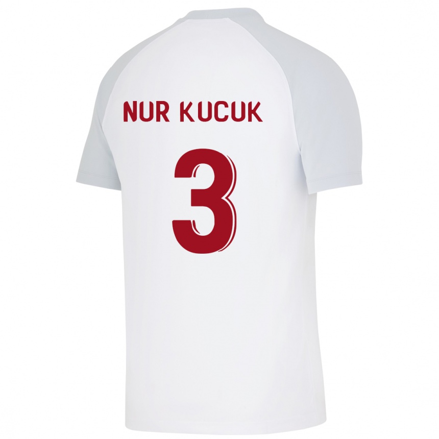 Vyrai Rabia Nur Küçük #3 Baltas Išvykos Marškinėliai 2023/24 T-Shirt