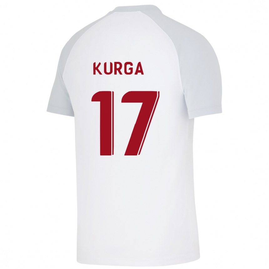 Vyrai Handan Kurğa #17 Baltas Išvykos Marškinėliai 2023/24 T-Shirt