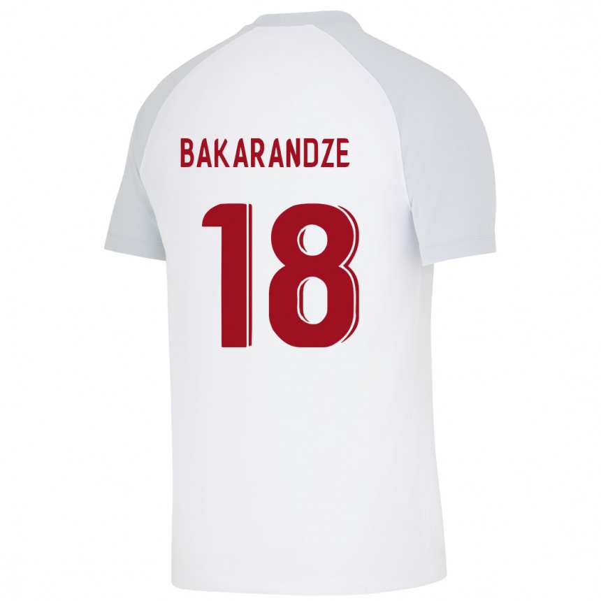 Vyrai Kristina Bakarandze #18 Baltas Išvykos Marškinėliai 2023/24 T-Shirt