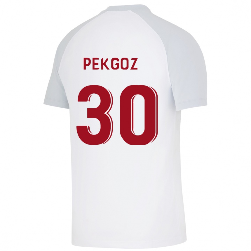 Vyrai Berra Pekgöz #30 Baltas Išvykos Marškinėliai 2023/24 T-Shirt