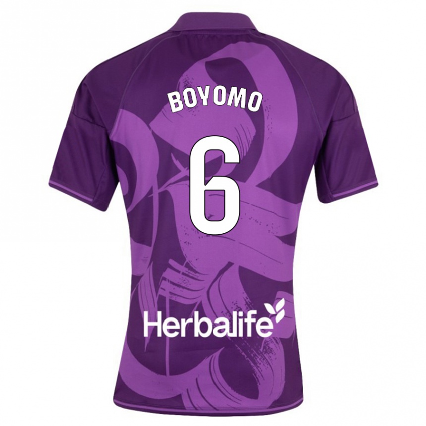 Vyrai Enzo Boyomo #6 Violetinė Išvykos Marškinėliai 2023/24 T-Shirt