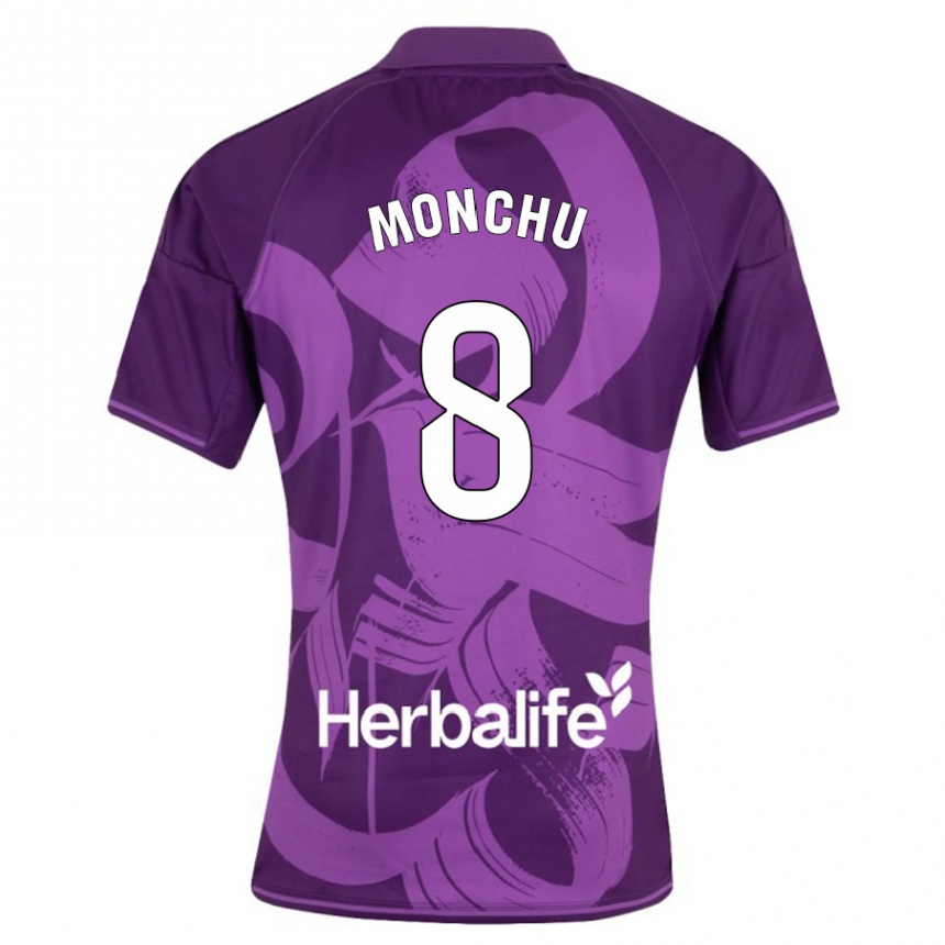 Vyrai Monchu #8 Violetinė Išvykos Marškinėliai 2023/24 T-Shirt